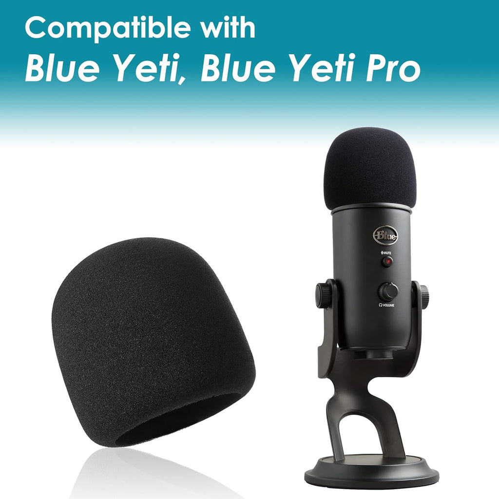 Buy now YOUSHARES 2PCS Blue Yeti Pop Filter for Blue Yeti Microphone, Yeti Foam Windscreen with Dead Cat Blue Yeti Mic Cover for Yeti Mic and Blue Yeti Pro USB Microphone at indiglob india