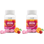 OLLY Delightful Iron Chewable Tablet, 18 mg Iron, Fruit Punch - 60 Count