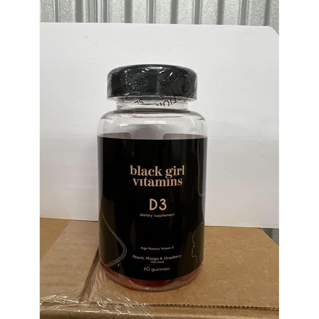 Black Girl Vitamins - Vitamin D3 Gummies, for Immune, Energy, and Bone Support, 2000IU (50mcg) Vitamin D per Serving, Gluten-Free Vitamin D Gummies, 60 Count (2-Pack)