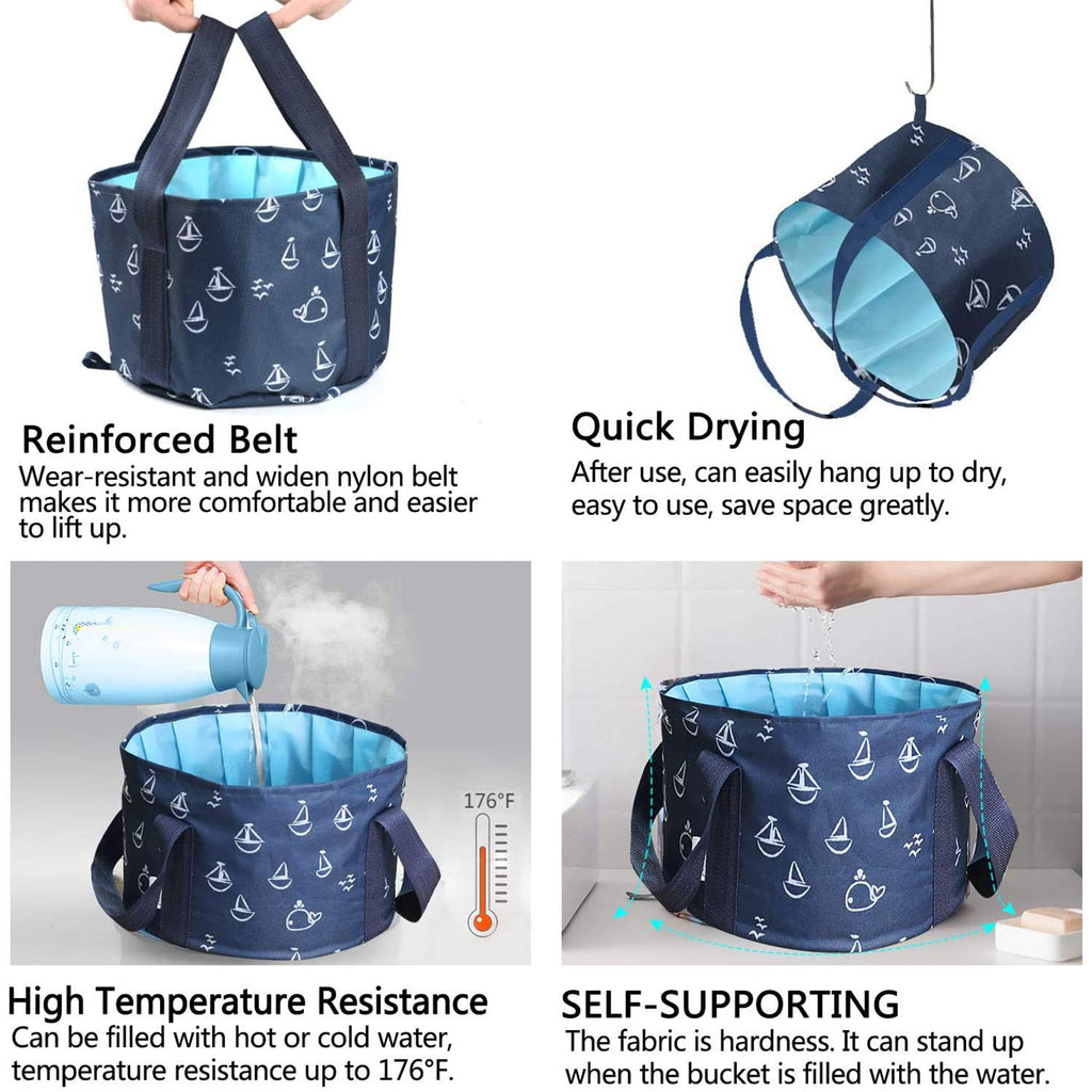 Collapsible Bucket for Soaking Feet, Portable Travel Foot Bath Tub, Foot Soaking Bath Basin Portable, Foot Spa Soaking Feet Home Pedicure Basin Outdoor Camping
