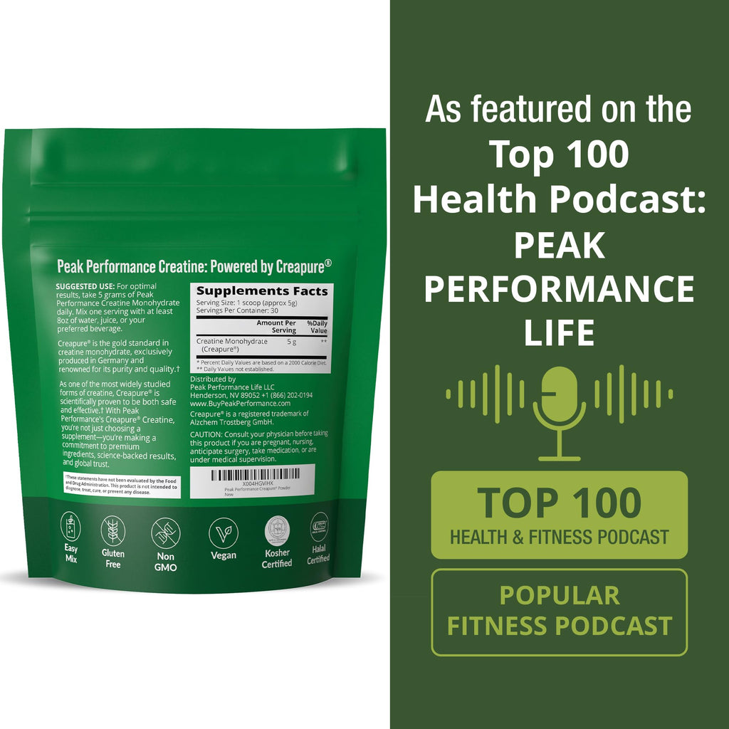 Creapure Creatine Monohydrate Powder. High Purity German Made Creatine | Pure and Unflavored with Nothing Else Added at All. For Men & Women. Zero Bloating, No Sugar, Vegan Friendly Supplement