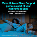 Unisom Sleep Support Gummies, 2-in-1 Magnesium Ashwagandha Drug-Free Formula, Supports Healthy Sleep Routines, Midnight Berry Flavor, 60 Count