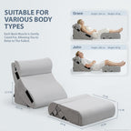FifthQuarter 6PCS Orthopedic Wedge Pillow Set for After Surgery