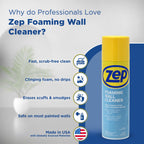 Zep Foaming Wall Cleaner 18oz 2-Pack with Blue Microfiber Rag