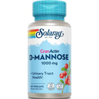 SOLARAY D-Mannose with CranActin Cranberry 400 mg, 60 VegCaps | Urinary Tract & Bladder Support - D-Mannose, CranActin Cranberry & Vitamin C - 30 Servings - Vegan, Lab Verified