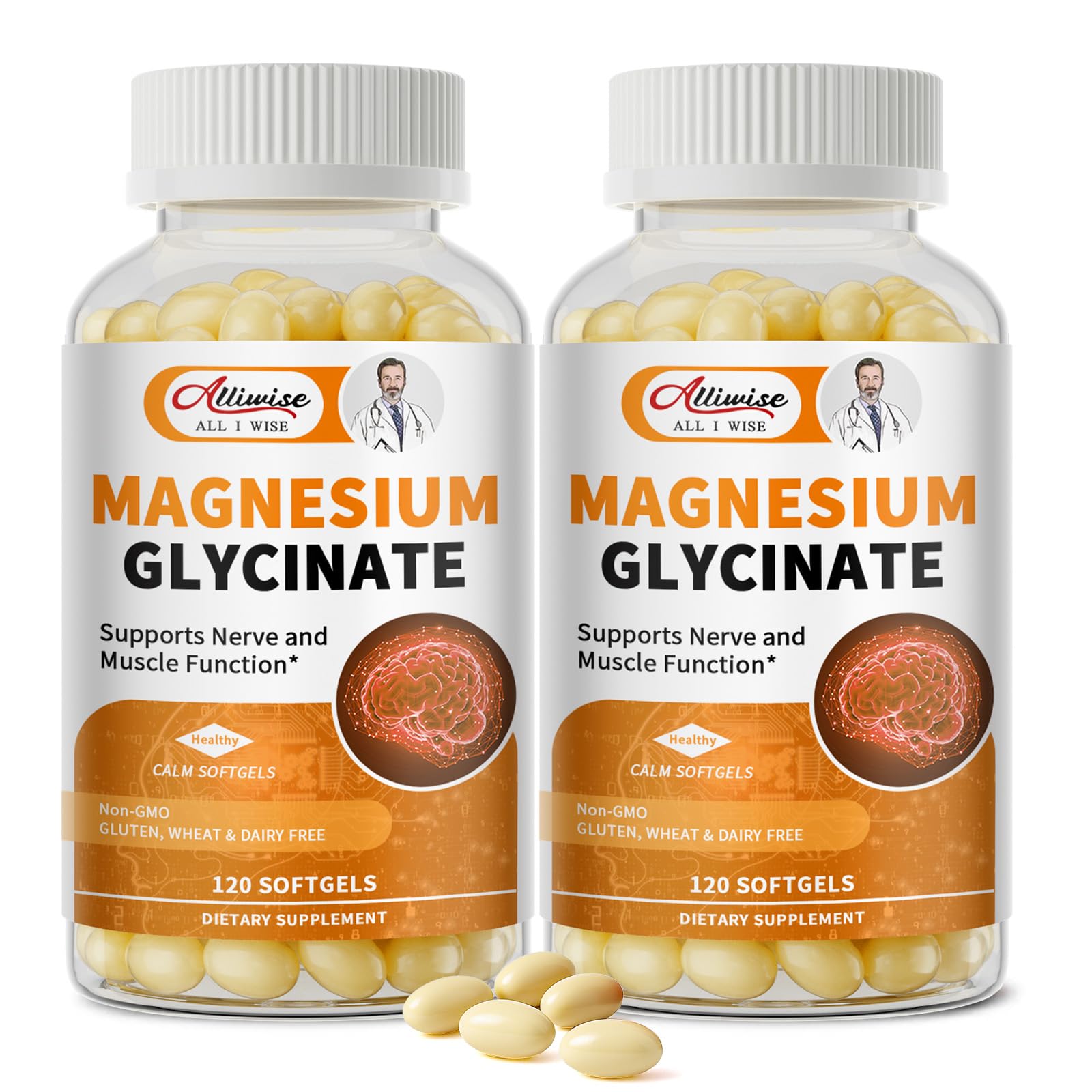 Magnesium Glycinate 400mg Softgels,Small Easy to Swallow Magnesium Capsules | Magnesium Glycinate Supplement with High Absorption, Small Easy-To-Swallow Softgels Support Sleep, Muscle and Daily Calm