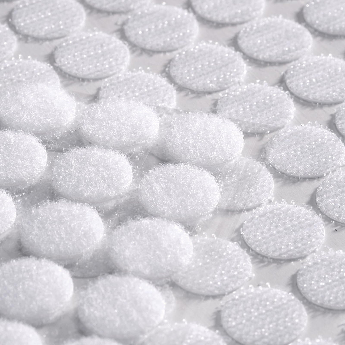 1000 Pcs | 500 Pairs | 0.59inch Diameter | 100% Nylon | Hook and Loop Fastener Self Adhesive Strong Round Circle Sticky Sticker Dots for Arts and Crafts School Classroom Home and Office Use, White