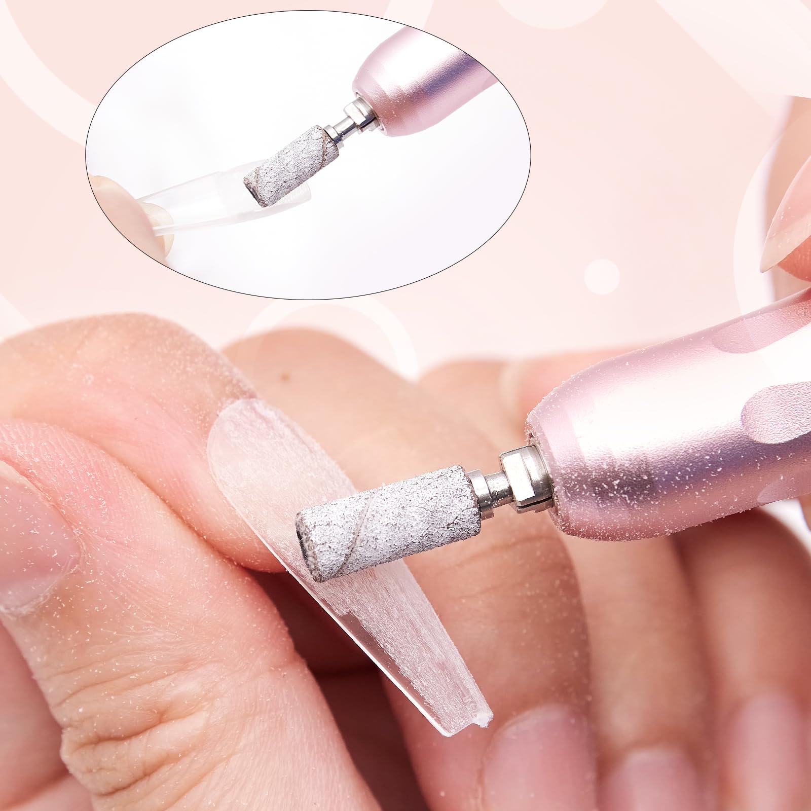 Makartt Sanding Bands for Nail Drill:50 Pcs Small Sanding (White, #180) | Nail Sanding Files with 2026 Upgrade Design 3.1mm Mandrel Bits,180 Medium Grits