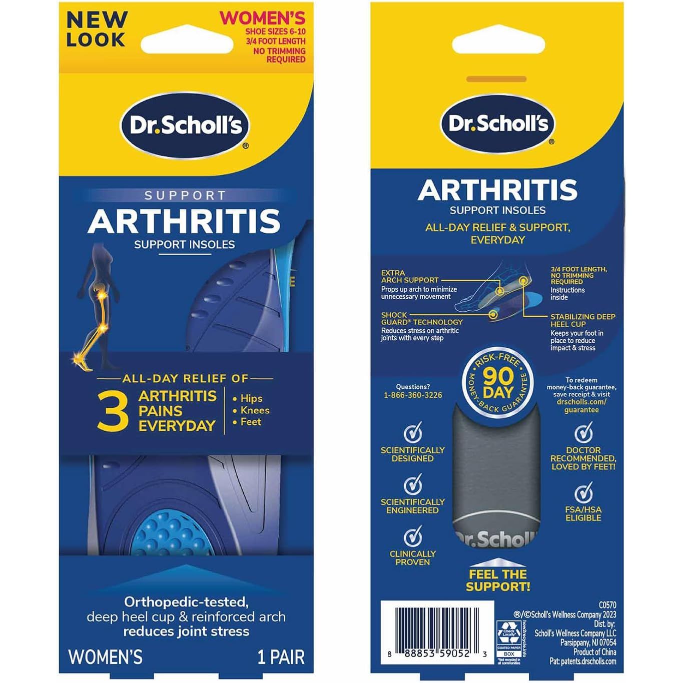 Buy now Dr. Scholl's Arthritis Support Insoles, Women, 1 Pair at indiglob india