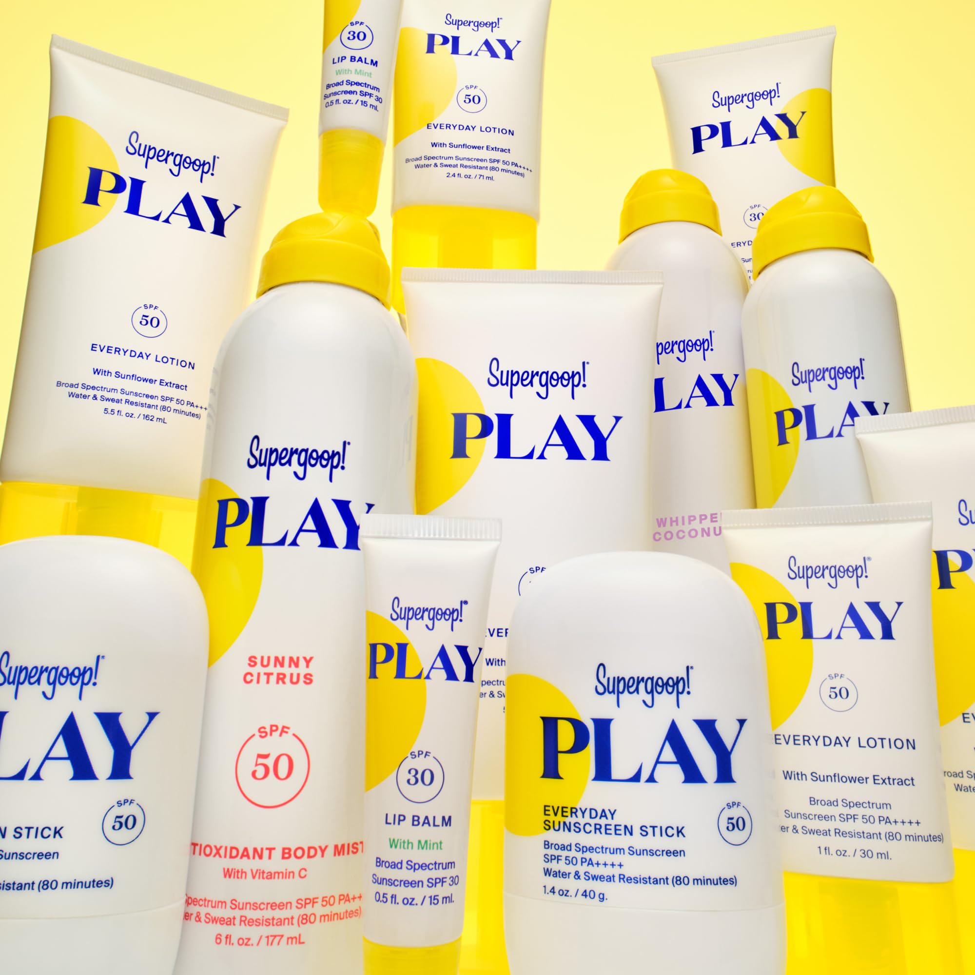 Supergoop! PLAY Antioxidant Body Mist Vitamin C -SPF 50 PA++++ Broad Spectrum Sunscreen - Body Spray - Great for Active Days