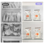 Hudgan 4 Pack Breastmilk Storage Containers,Fridge Freezer Organizer Bins