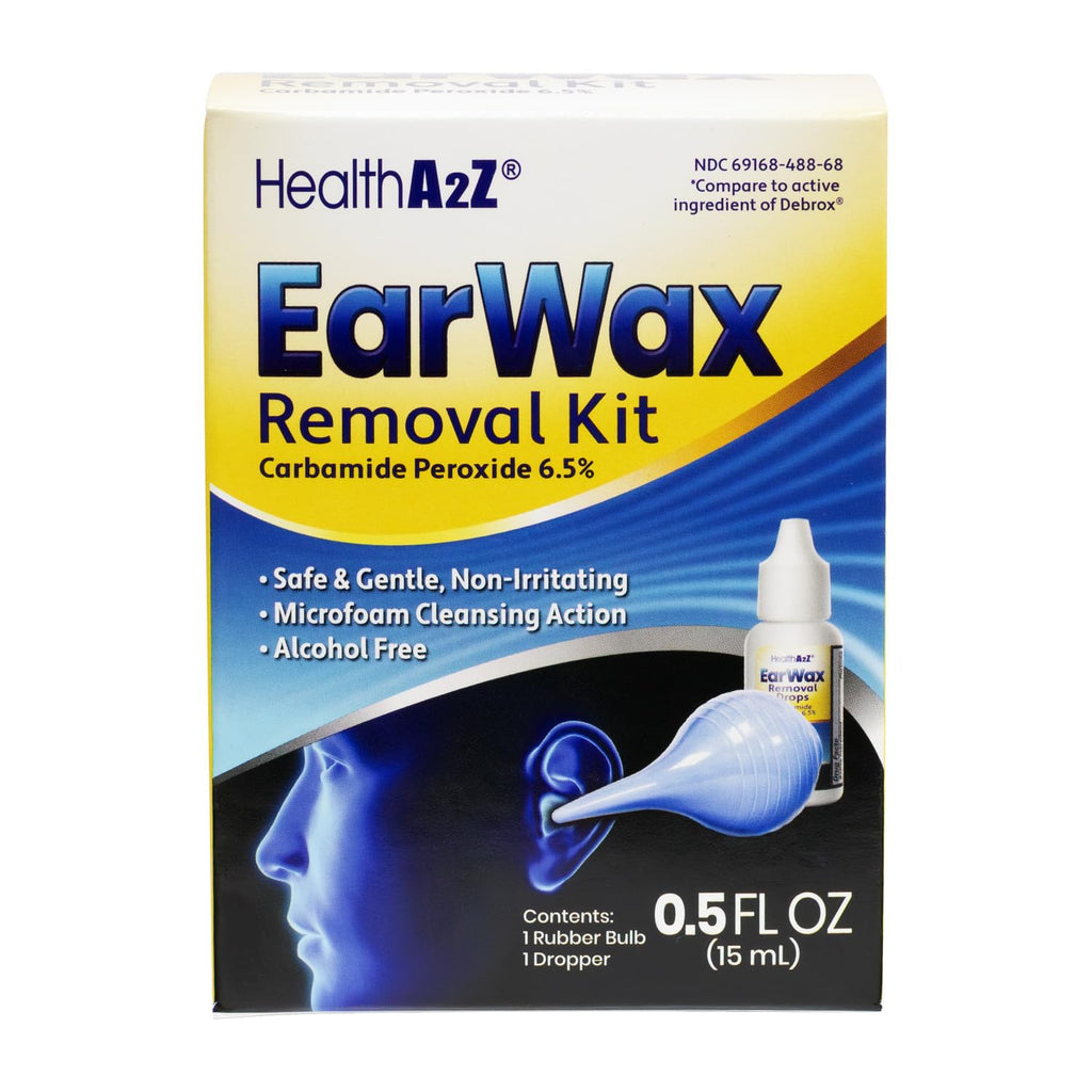 HealthA2Z® Ear Wax Removal Kit Carbamide Peroxide 6.5%, 0.5 fl oz (15mL)