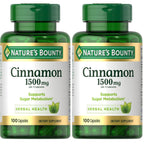 Nature's Bounty Cinnamon Capsules 1500mg, 100 Capsules