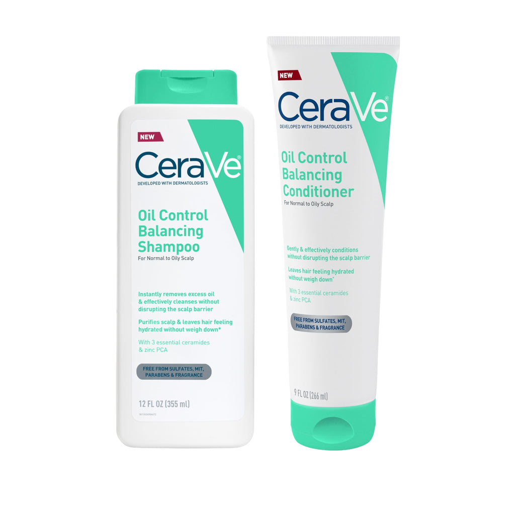 CeraVe Oil Control Shampoo, Clarifying Shampoo with Hyaluronic Acid, 12oz | Sulfate-Free Oily Hair Formula with Ceramides Deeply Purifies To Remove Excess Oil While Delivering Lightweight Hydration