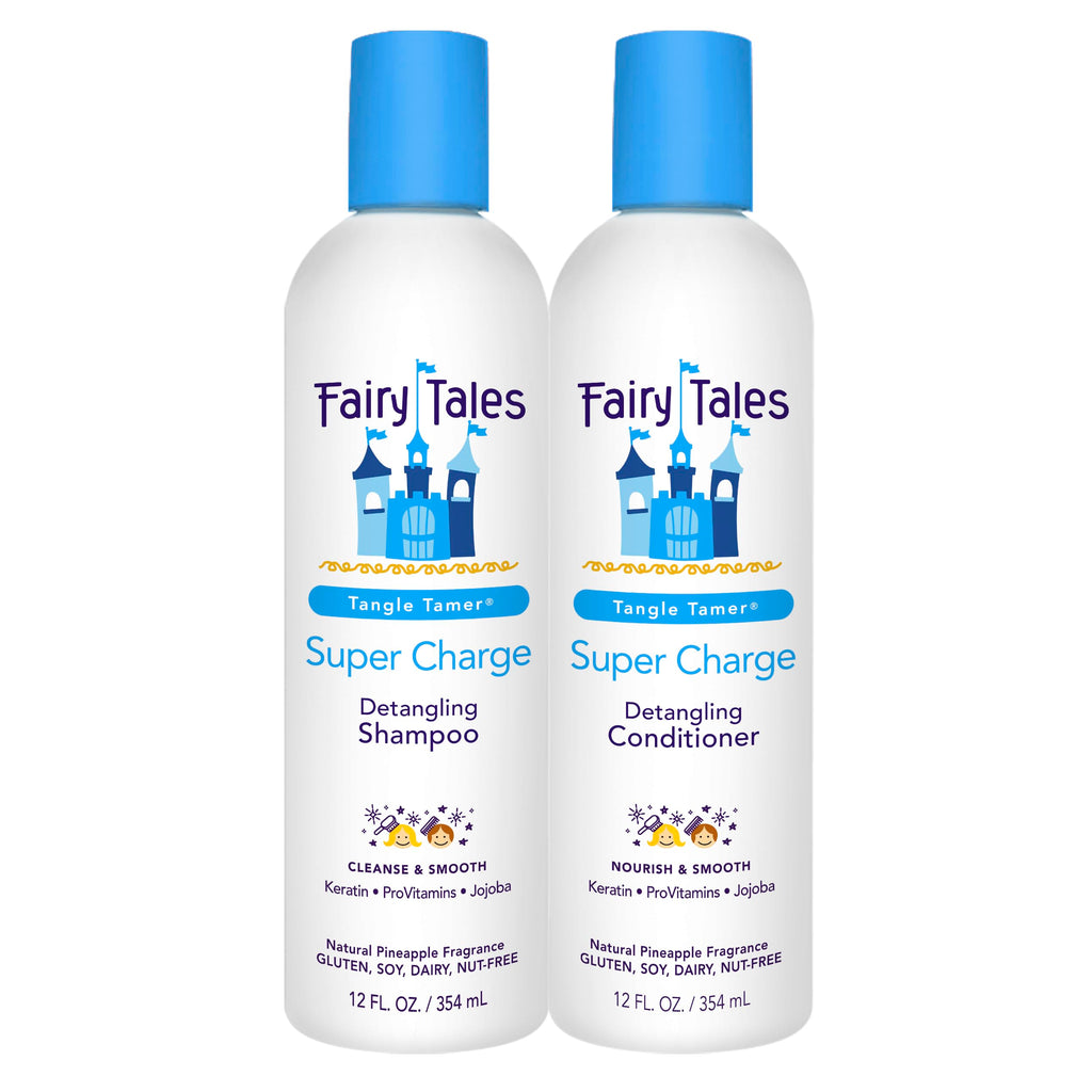 Fairy Tales Tangle Tamer Detangling Shampoo & Conditioner Kids 12 Oz | 2 Pack, Ultra Moisturizing, Anti Frizz Protection, Paraben Free, Sulfate Free