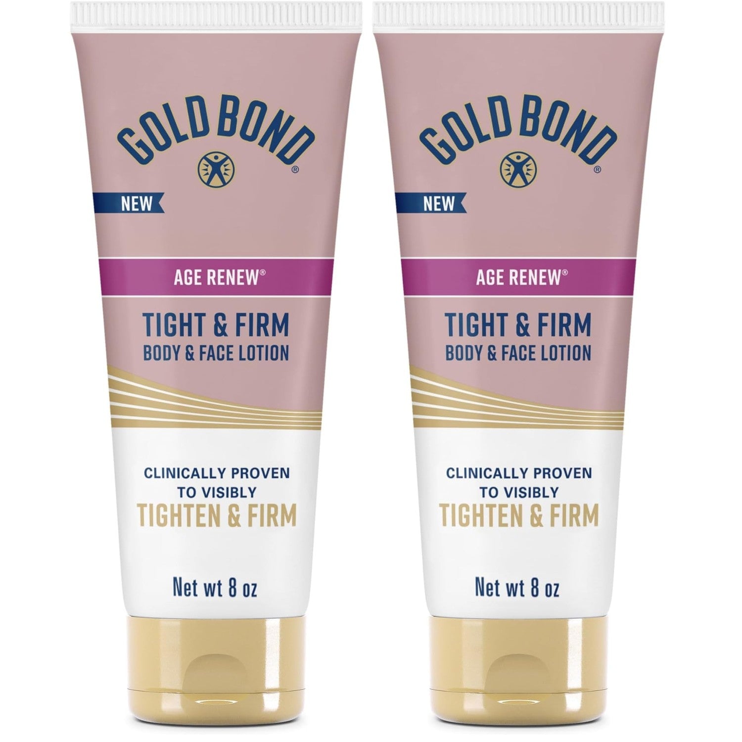 Gold Bond Age Renew Tight & Firm Body & Face Lotion, Aging, Dry Skin Lotion | Skin Firming Complex with Proteins & lipids, Clinically Proven to Visibly Tighten, Won't Clog Pores, Dermatologist Tested