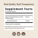 Real Mushrooms Organic Turkey Tail Capsules for Gut Harmony, 200ct