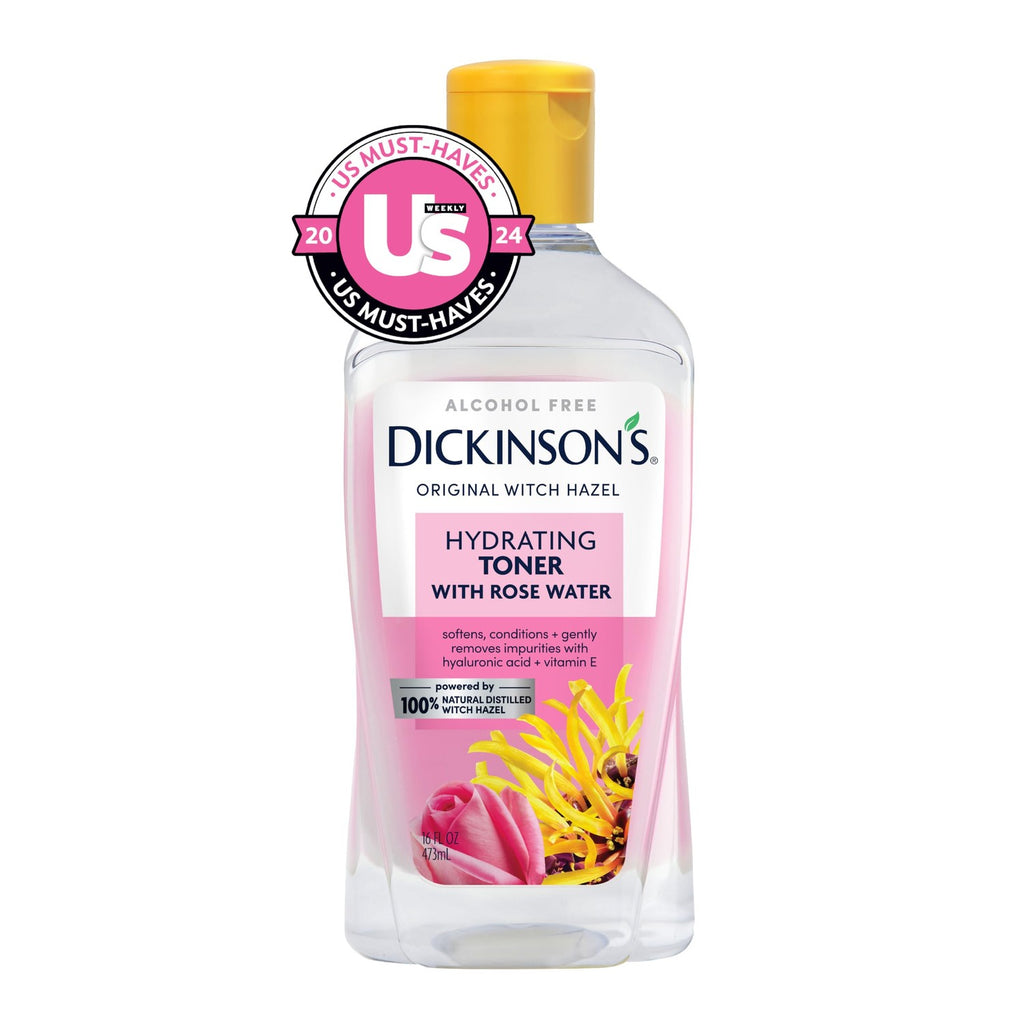 Dickinson's Witch Hazel Hydrating Toner with Rosewater | 16 Fl Oz | Alcohol-Free, Enhanced 100% Natural Formula; Hydrates, Soothes & Balances Skin