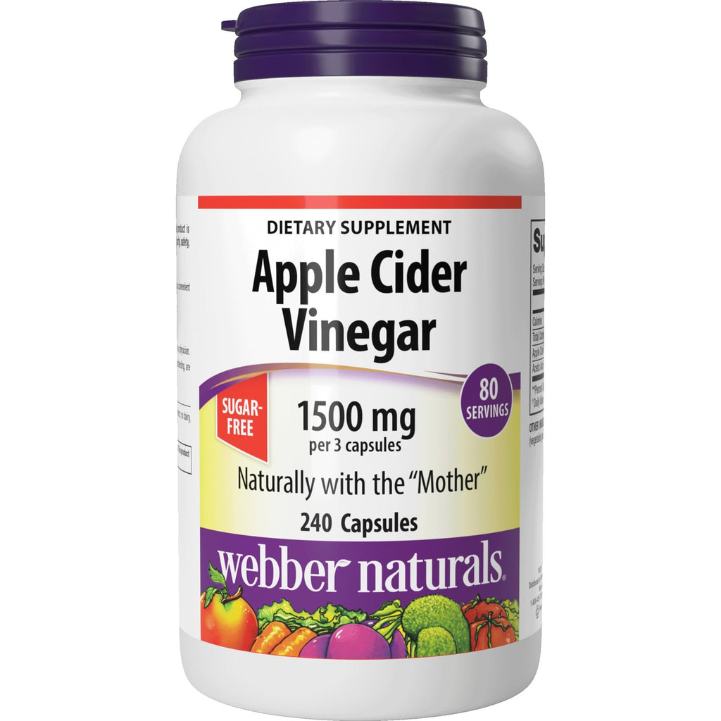Webber Naturals Apple Cider Vinegar Capsules 1500mg, 240 Capsules