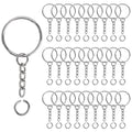 120PCS Keychain Making Supplies, 60PCS Key Chain Rings with Chain and 60PCS Jump Rings, Keychains Bulk Rings Making Kit for Crafts