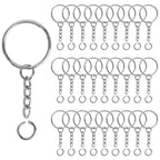 120PCS Keychain Making Supplies, 60PCS Key Chain Rings with Chain and 60PCS Jump Rings, Keychains Bulk Rings Making Kit for Crafts