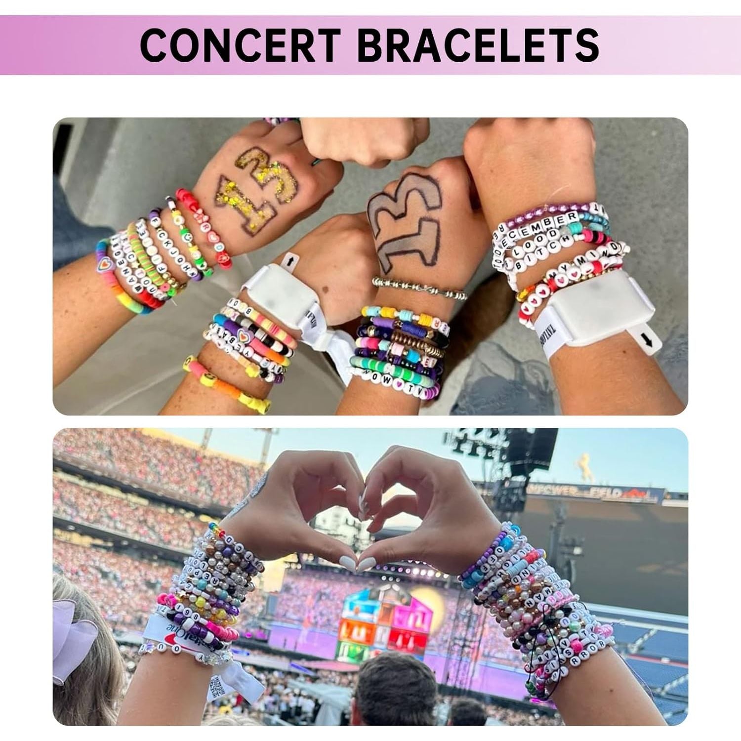 Buy now Redtwo Friendship Bracelet Kit Concert Bracelets Merch, 2 boxs 7200pcs Clay Beads Jewelry Making Kit with Number Letter Beads Album Inspired Bracelets Gift for Girls Kids Teen Crafts at indiglob india
