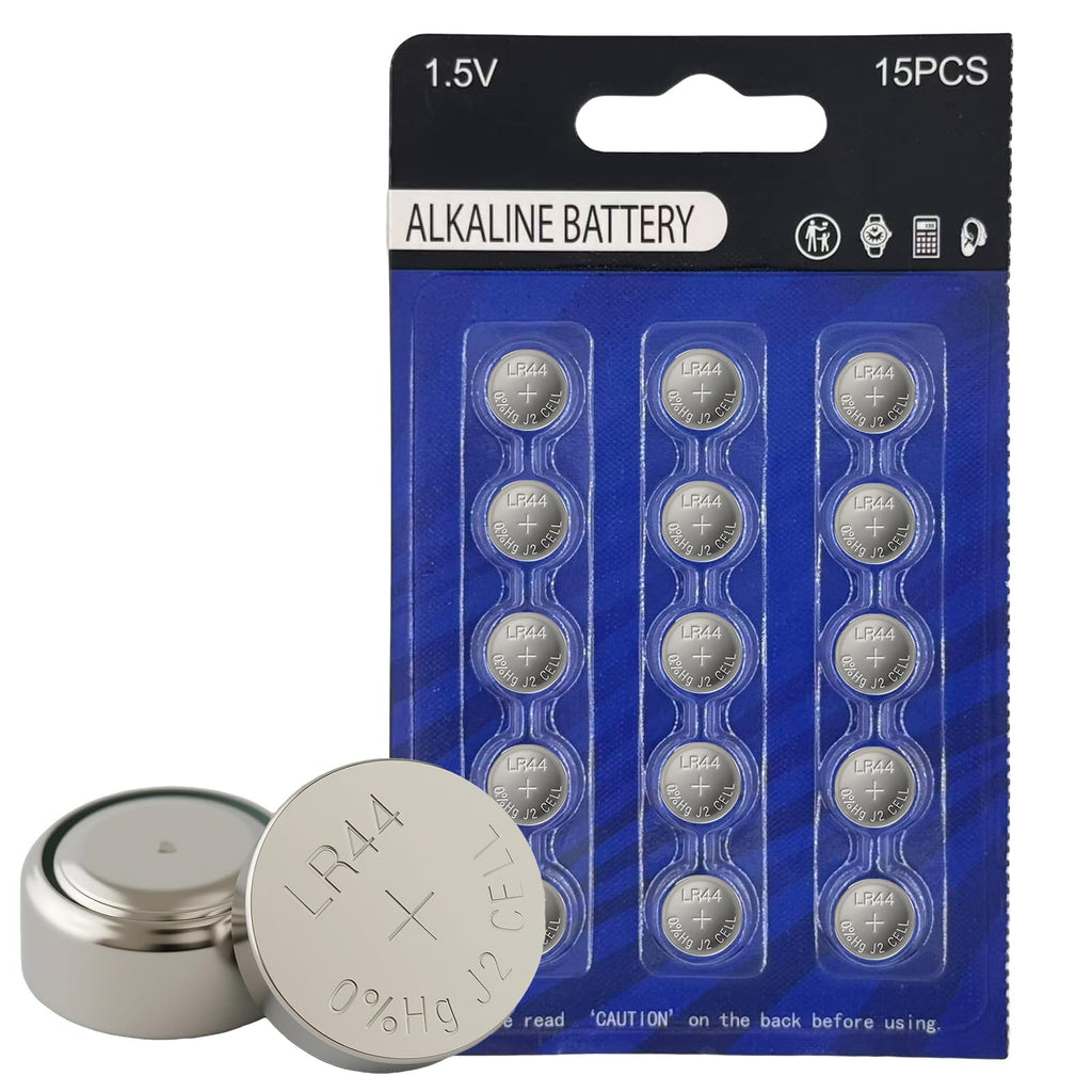 youchen 15 Pack LR44 Alkaline Button Cell Battery,AG13 1.5V Coin Batteries