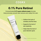 Buy now COSRX Retinol 0.1% Cream, 0.67 Oz, Anti-aging Eye & Neck Cream with Retinoid Treatment to Firm Skin, Reduce Wrinkles, Fine Lines, Signs of Aging, Gentle Daily Korean Skin Care at indiglob india