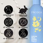 Pacifica Dream Milk Magnesium Spray for Sleep & Relaxation - Natural Magnesium Body Mist Infused with Lavender, Chamomile & Essential Oils, Vegan & Cruelty-Free, Clean Beauty, 8 fl oz