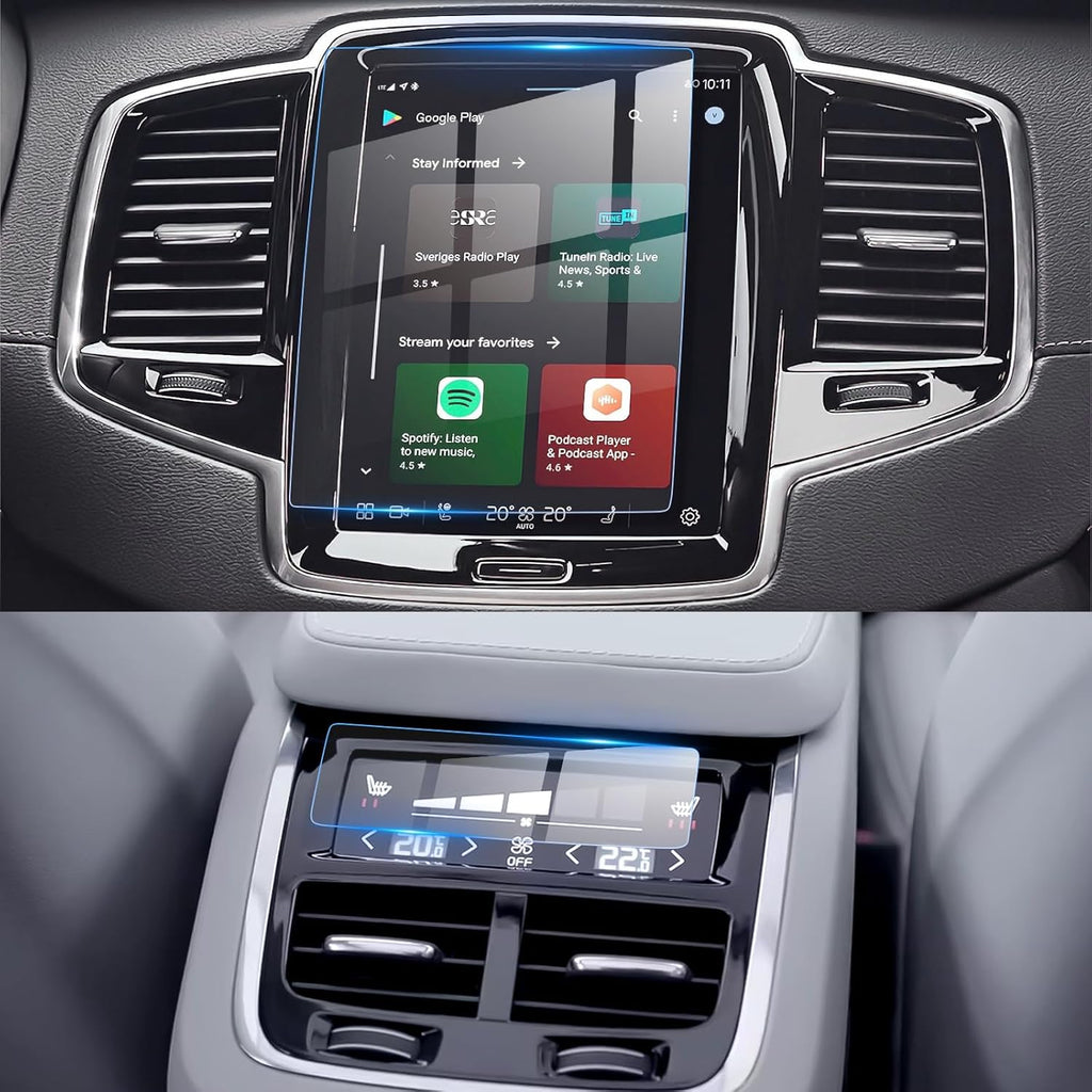 Buy now Car Screen Protector for Volvo Accessories XC90/XC60/XC40/S90/S60/V90/V60(2016-2025) 8.7 inch + AC Climate Control Touch Screen Mil-Grade 9H+ Tempered Glass HD [No More Glare& Fingerprint] 2-Pack Default at indiglob india