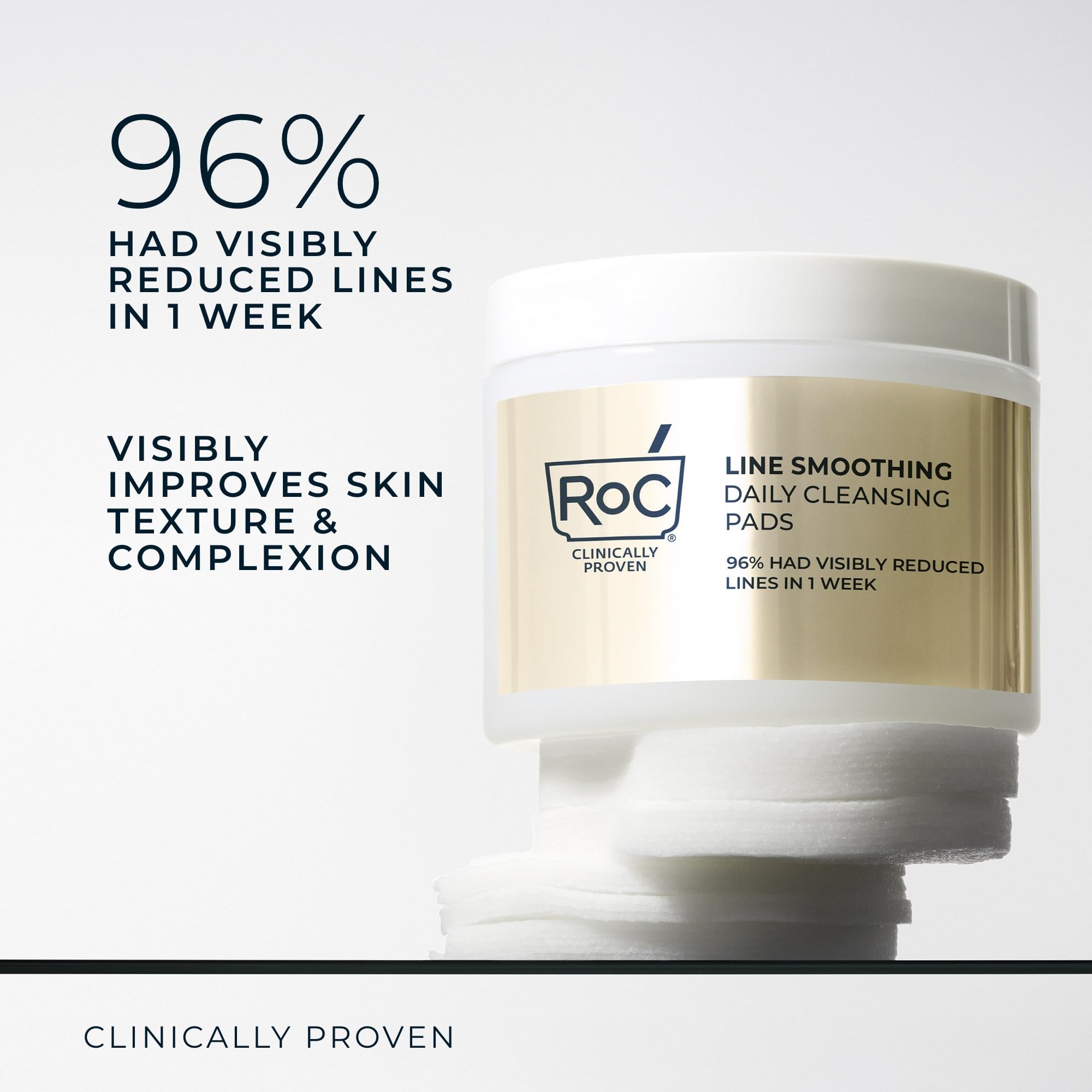 Buy now RoC Resurfacing Disks, Hypoallergenic Exfoliating Makeup Remover Pads for Wrinkles and Skin Tone, Hypo-Allergenic Skin Care, Oil-Free Daily Cleanser, 28 Count (Packaging May Vary) at indiglob india