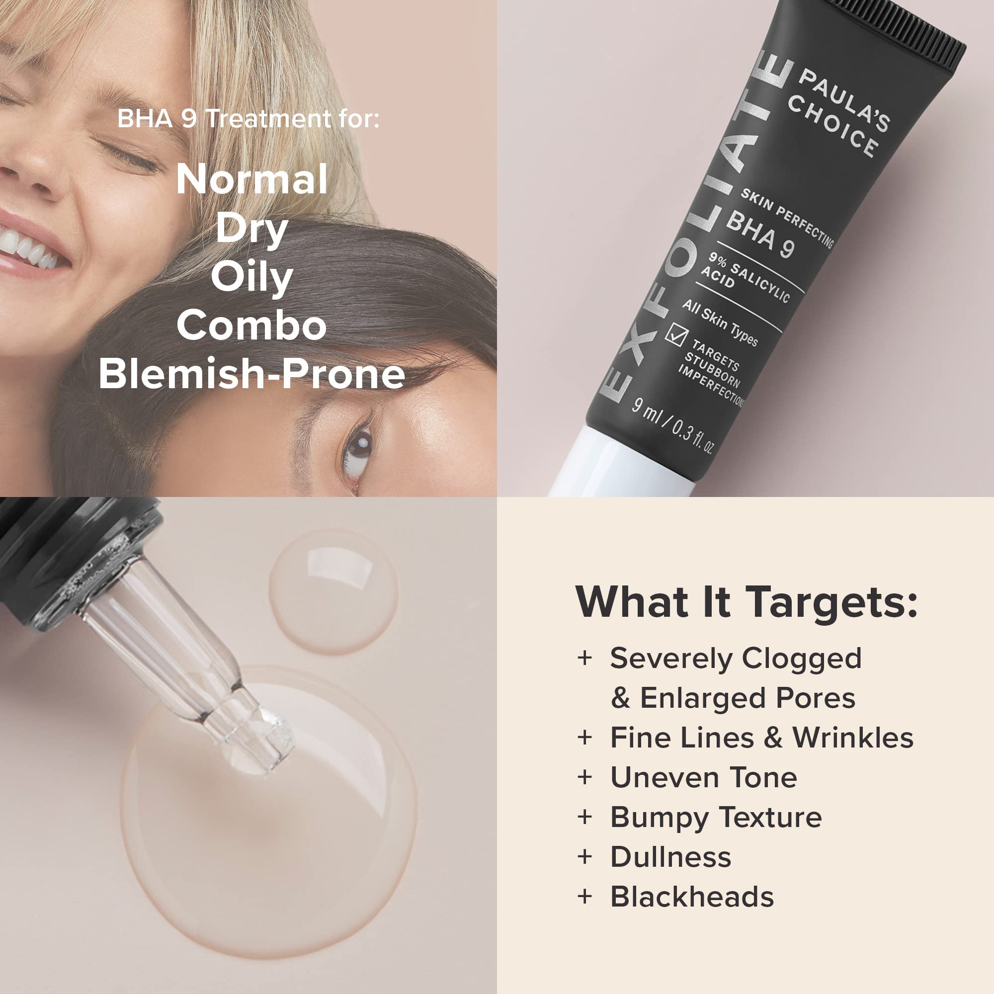 Buy now Paula's Choice SKIN PERFECTING BHA 9 Spot Treatment, 9% Salicylic Acid Exfoliant for Large Pores, Wrinkles & Fine Lines, Suitable for Blackhead-Prone Skin, Fragrance-Free, All Skin Types, 0.3oz at indiglob india