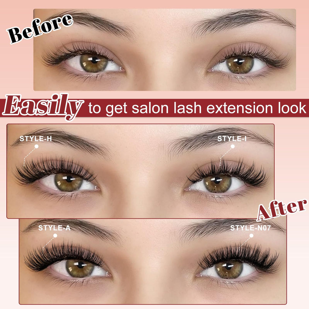 Higu clace Magnetic Eyelashes 4Pairs Magnetic Lashes with Applicator(E)