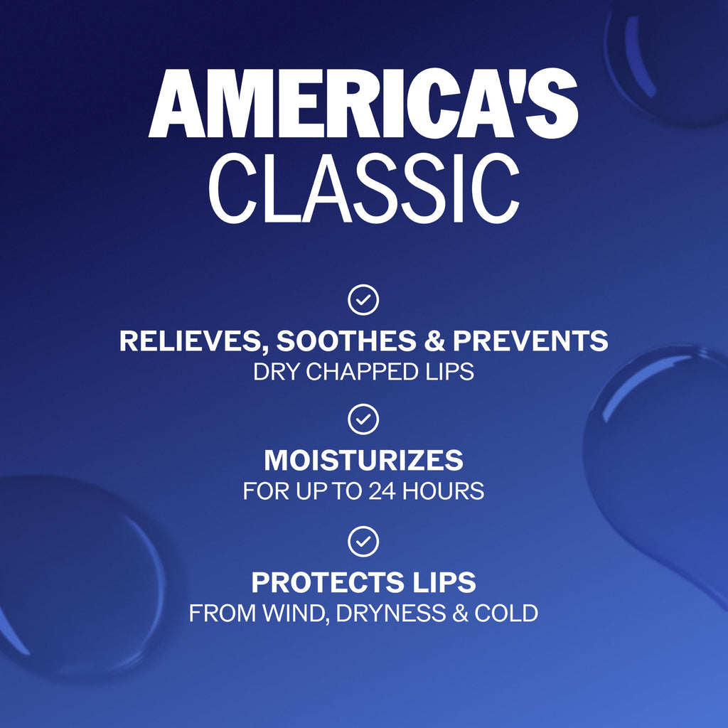ChapStick Classic Original Americana Lip Balm with 24 Hour Moisture, 3-Pack