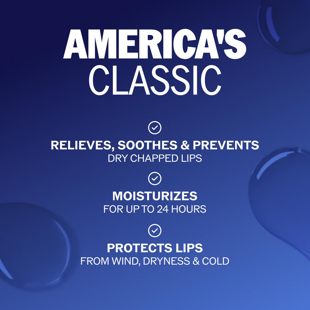ChapStick Classic Original Americana Lip Balm with 24 Hour Moisture, 3-Pack