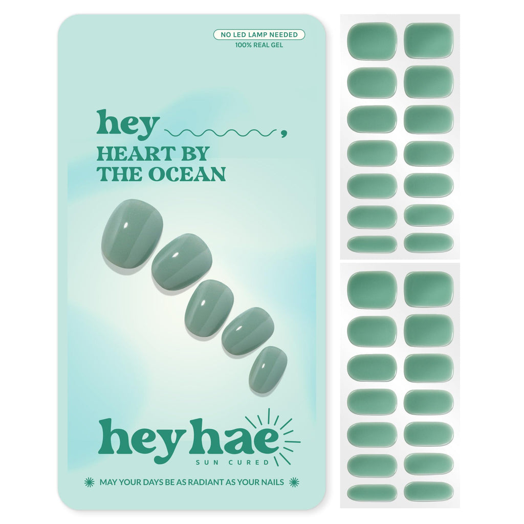 Heyhae Semi Cured Gel Nail Strips - Hey, Heart by the Ocean