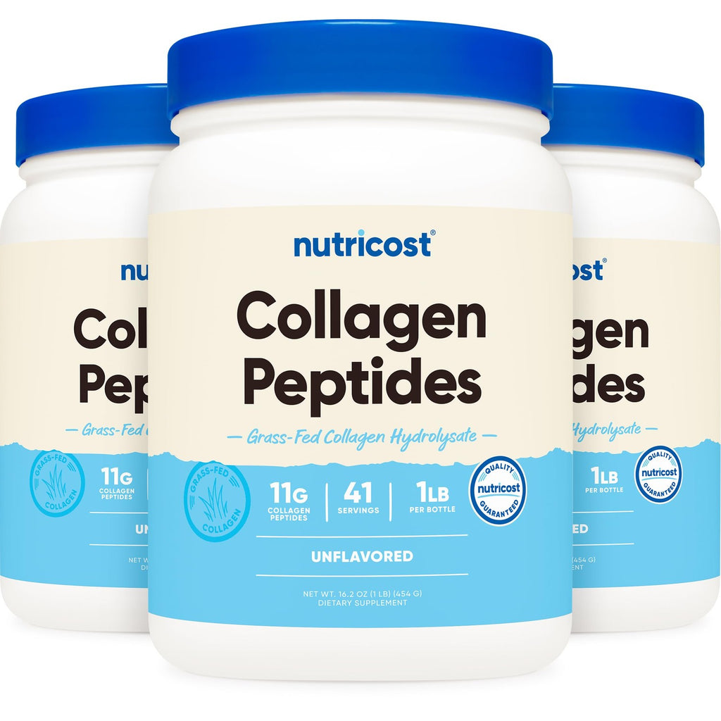 Nutricost Collagen Peptides Powder 4 oz (Unflavored) Type I & III Collagen | Grass-Fed, Gluten-Free & GMO-Free