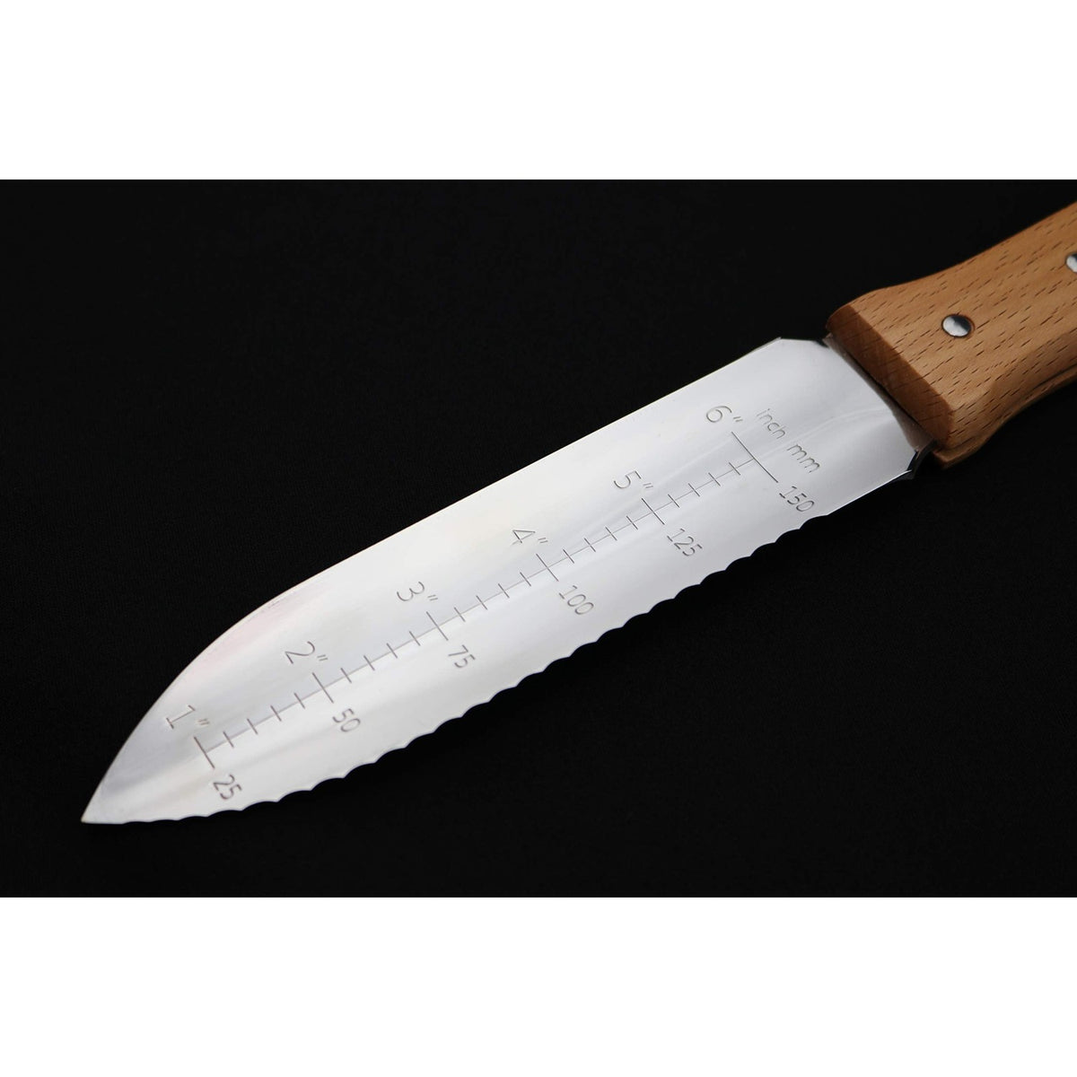NISAKU NJP650 The Original Hori Hori Namibagata Stainless Steel Weeding Knife, 7.25-Inch Blade