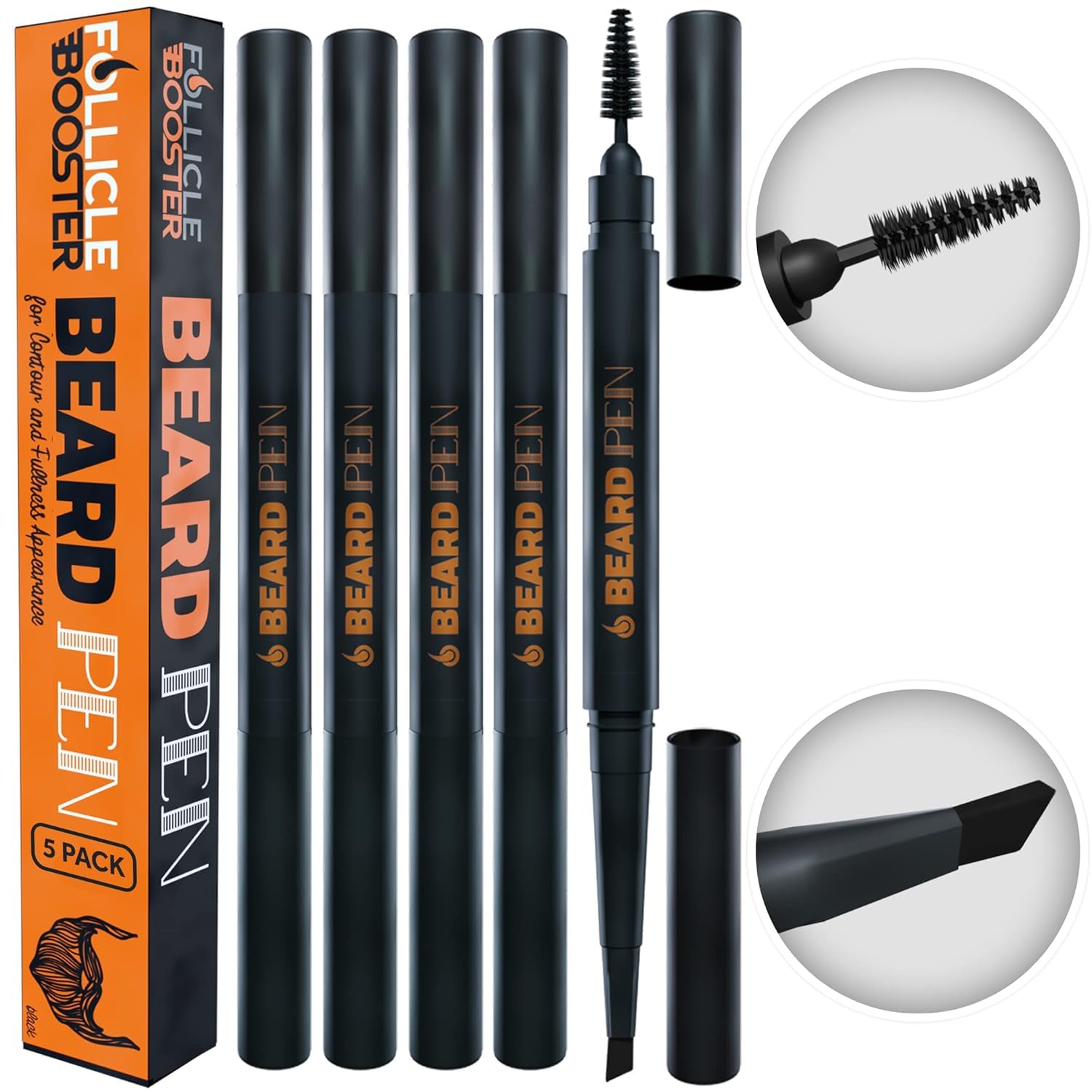 Buy now Beard Pen Filler for Men - Barber Styling Grooming Pencil - Waterproof Proof, Sweat Proof, Long Lasting Solution with Natural Finish - Cover Beard and Scalp Patches in Seconds - Dark Brown 1 Pack 1 Count (Pack of 5) Light Brown at indiglob india