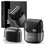 Mbzoey Electric Foil Shavers for Men: IPX7 Waterproof - Magnetic Cover | Mini Razor for Travel - Face Shaver with LED Display & USB-C Fast Charge - Micro-Comb Technology & Precision Blades