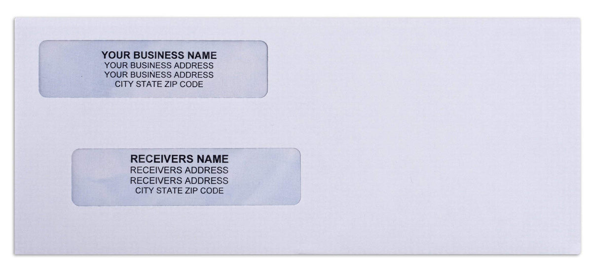 500 Self Seal QuickBooks Double Window Security Check Envelopes - for Business Laser Checks, Ultra Security Tinted, Self Adhesive Peel & Seal White, Size 3 5/8 x 8 11/16-24lb NOT for INVOICES (26865)