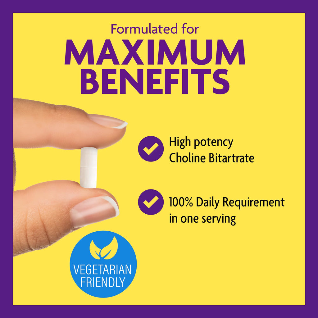 InnovixLabs Choline Supplement 550 mg Supports Memory & Focus, 100 Capsules