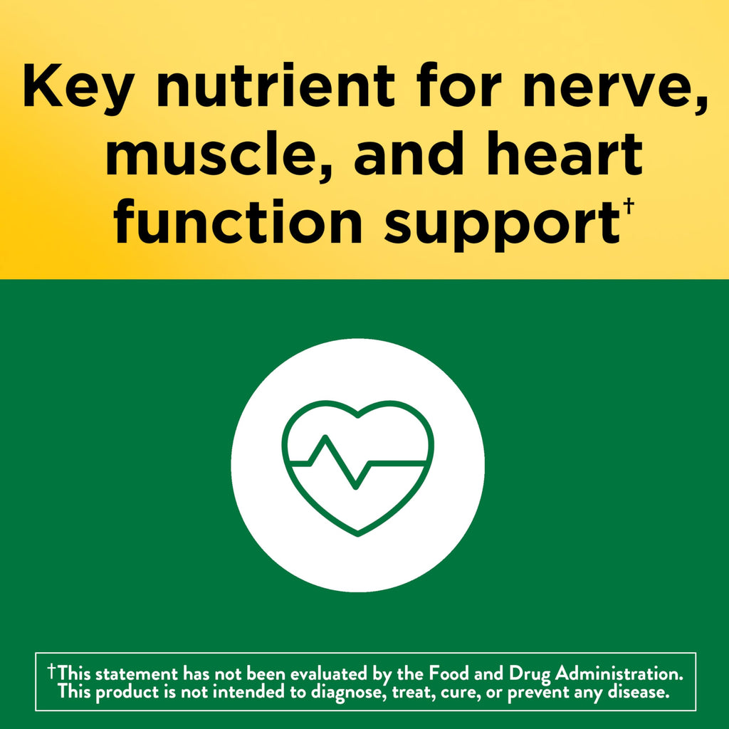 Nature Made Potassium Gluconate 550 mg, Potassium Supplements, 100 Tablets | Dietary Supplement for Nerve, Muscle and Heart Function Support, Helps Support Fluid Balance, Gluten Free, 100 Day Supply