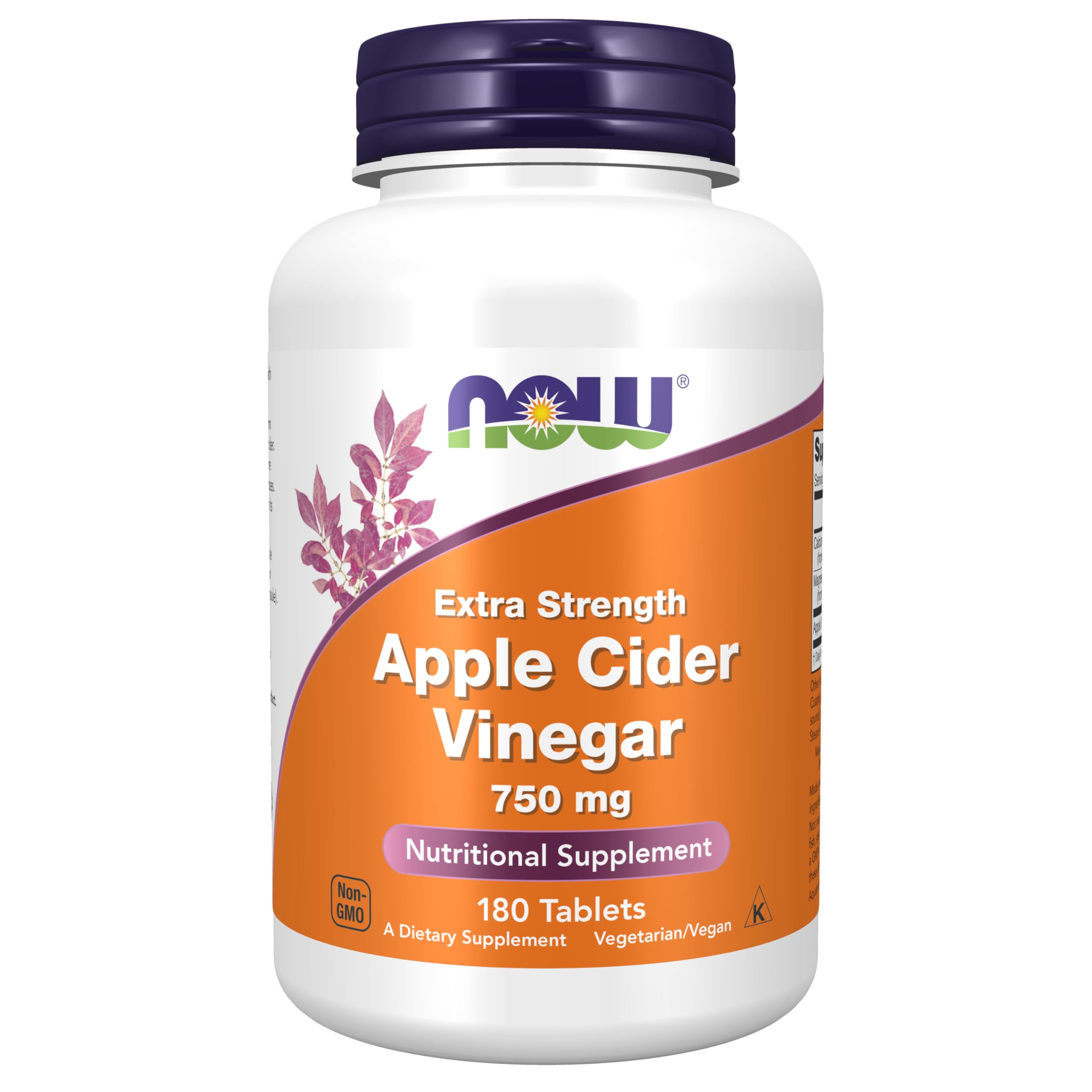 Buy now NOW Foods Supplements, Apple Cider Vinegar 750 mg, from Fermentation of Sweet Apple Cider, Extra Strength, 180 Tablets at indiglob india