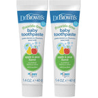 Buy now Dr. Brown's Fluoride-Free Baby Toothpaste, Safe to Swallow, Apple Pear, 1-Pack, 1.4oz/40g, 0-3 Years at indiglob india