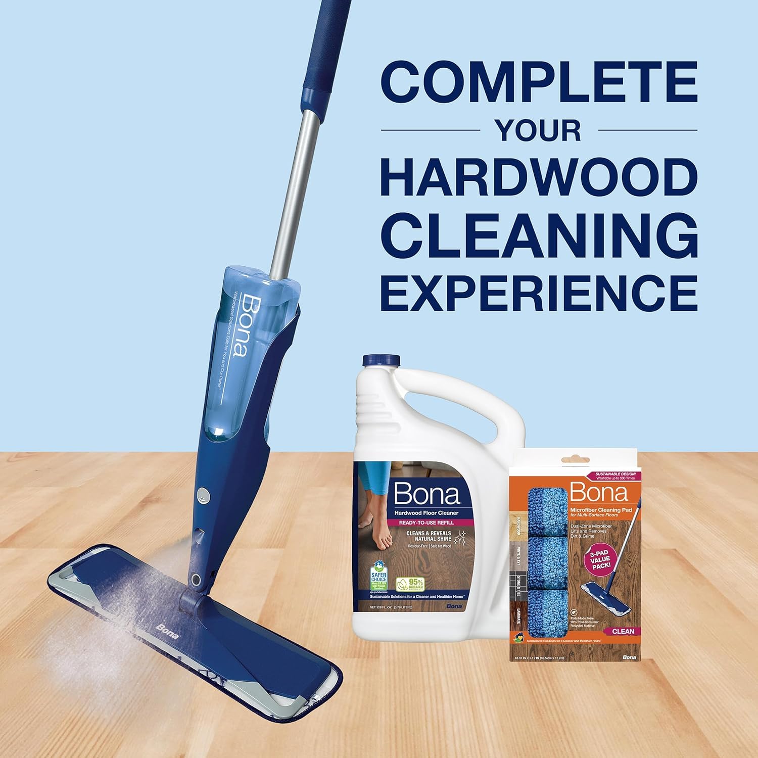 Buy now Bona Hardwood Floor Cleaner Refill - 64 fl oz - Unscented - Refill for Bona Spray Mops and Spray Bottles - Residue-Free Floor Cleaning Solution for Hardwood Floors at indiglob india