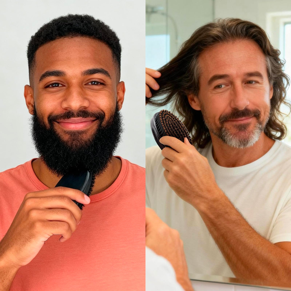4.3 IN Natural Boar Bristle Beard Brush for Men
