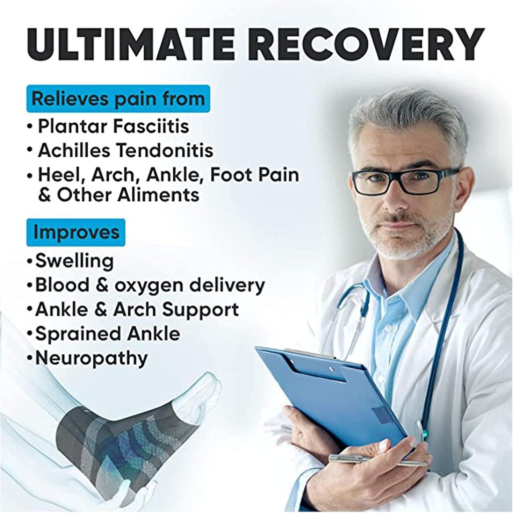 Buy now Socks for Women & Men Neuropathy, Plantar Fasciitis Compression Socks, Foot Sleeve for Arch & Heel Pain Relief (4Pair,M) at indiglob india