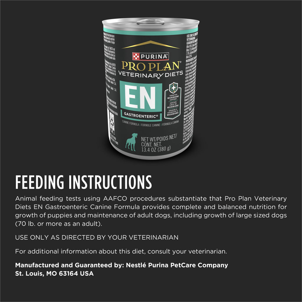 Purina Pro Plan Vet Diets EN Gastroenteric Wet Dog Food, (12) 13.4oz