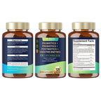 Totaria (2 Packs) 5-in-1 Probiotic Prebiotic & Postbiotic for Women Men, 60 Billion CFU 24 Strains w/Digestive Enzymes, Slippery Elm, Daily Complete Gut Health, Digestive & Immune Support